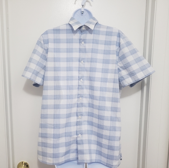 Perry Ellis plaid button down shirt - Picture 1 of 5